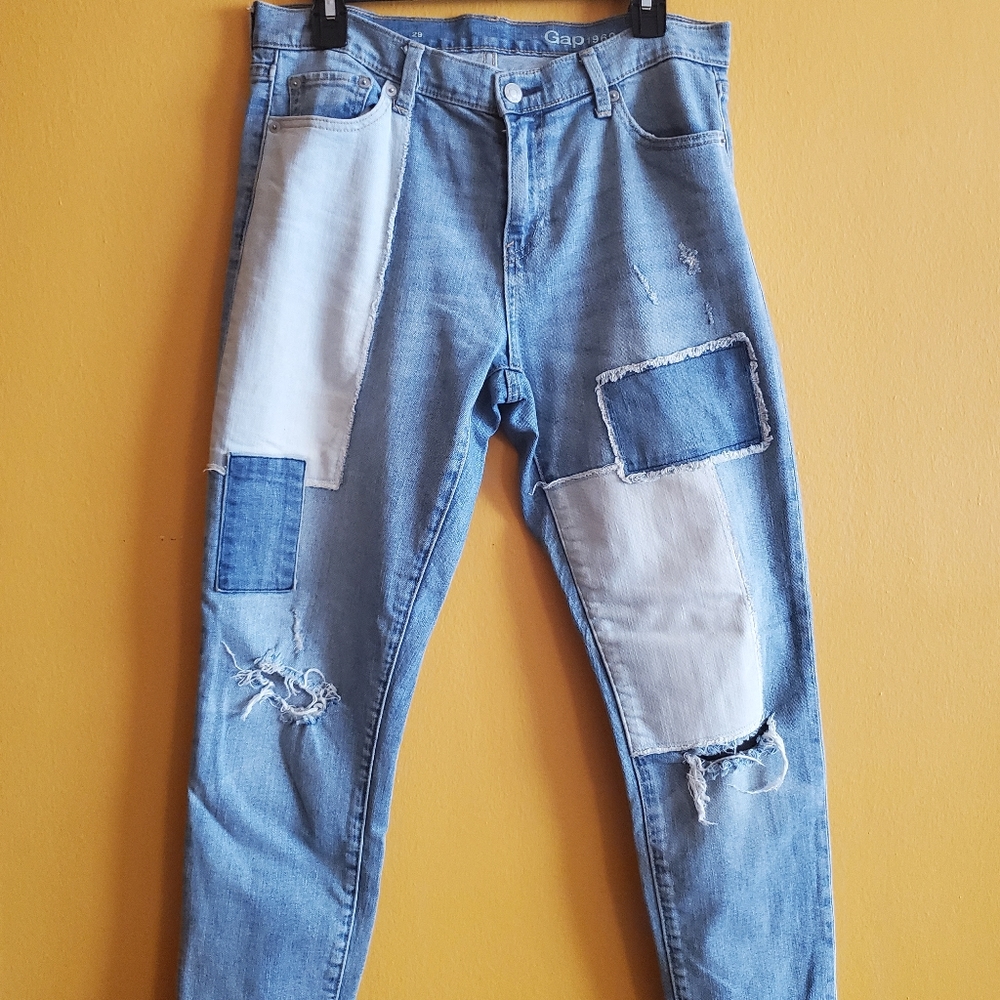 Gap Patchwork Distressed Jeans - image 3
